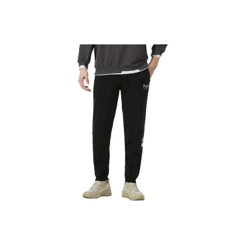 PUMA Knitted Sports Pants Men's Black-3