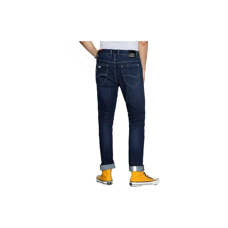 Lee FW22 Slim Fit Pants Jeans Men's Dark Blue-3