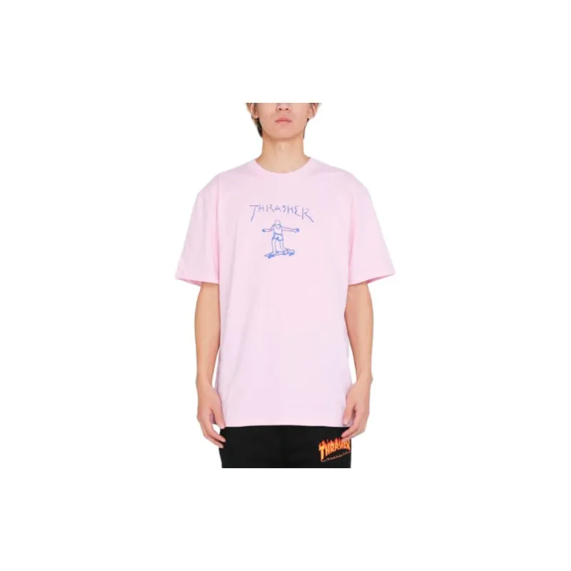 Thrasher T-Shirts Men Pink-1