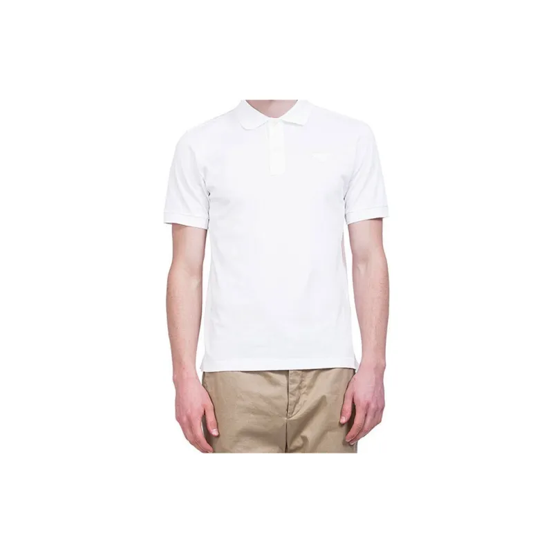 PRADA Polo Shirts Men White-2