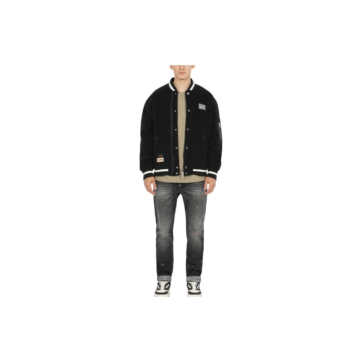 ブラシストローク大黒プリントリラックスフィットフーディー – EVISU