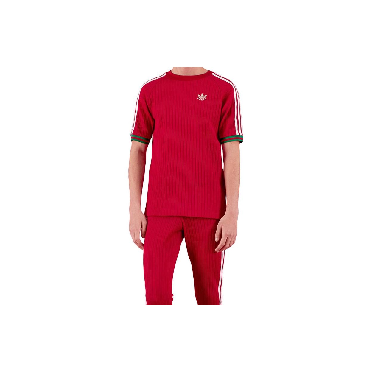 GUCCI X Adidas Jersey T-shirt Red - POIZON