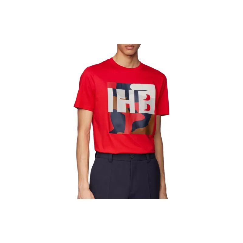 HUGO BOSS T-Shirts Men Red-2