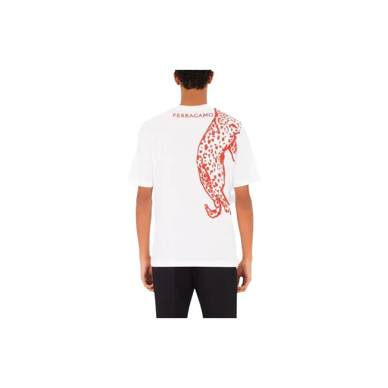 Ferragamo T-Shirts Men White-2