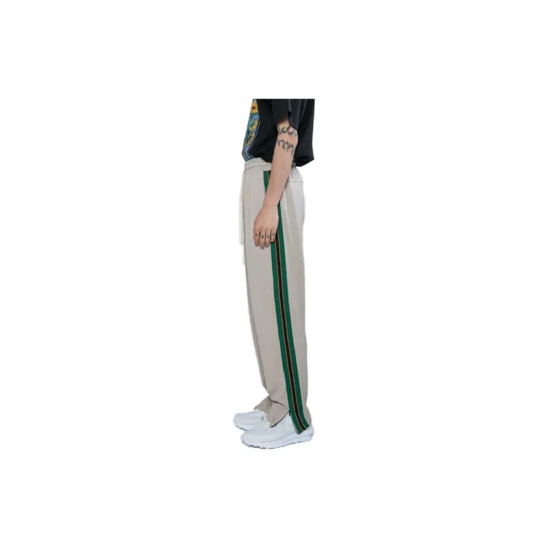 BENMYSHOWER Casual Pants Unisex Khaki-3