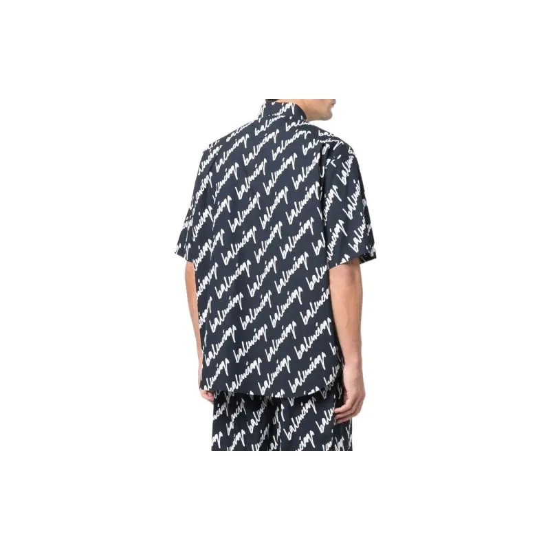 Balenciaga Short Sleeve Large Fit Shirt-3