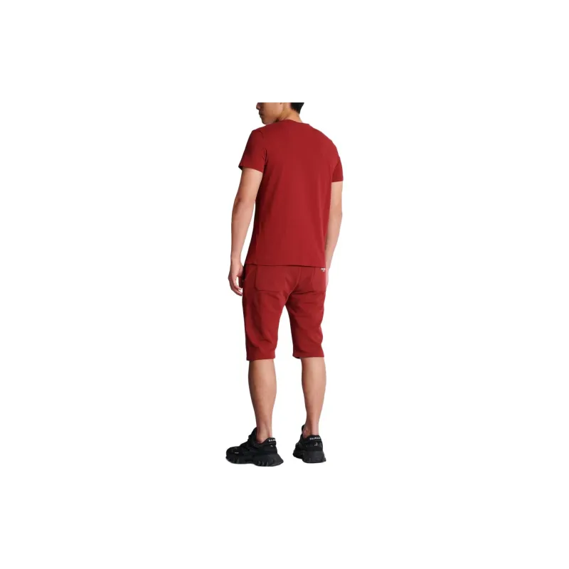 BALMAIN Logo Printed Crewneck T Shirt-3