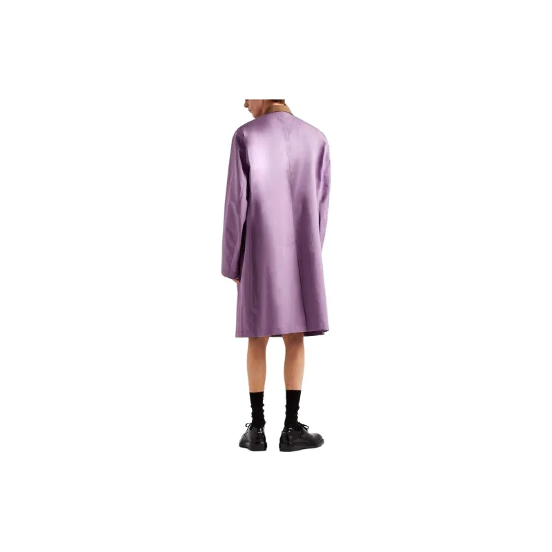 PRADA Cotton Raincoat Coats Men's Purple-2