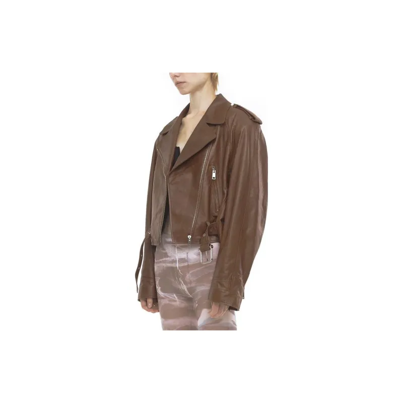 OSOI Leather Jacket Unisex Brown-5