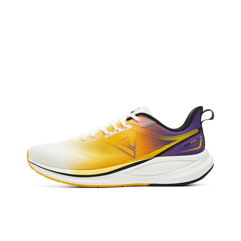 PEAK Running Shoes Men Low Top White Yellow Purple-0