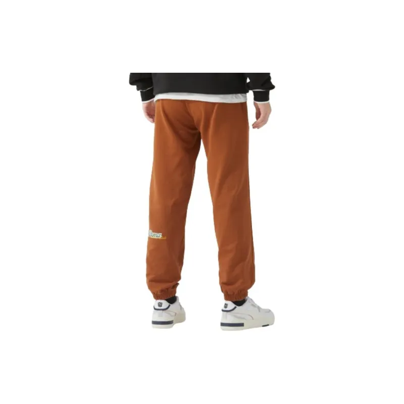 PUMA Knitted Sports Pants Men's Earth Brown-3