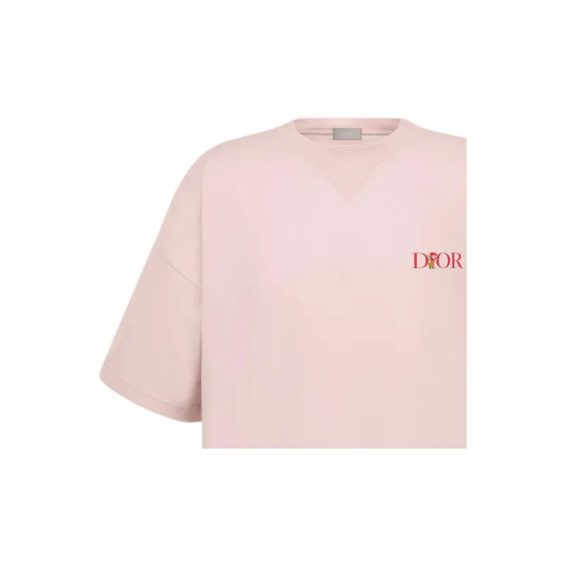 DIOR DIOR New Season Collection DIOR FW22 Qixi Festival Collection T Shirt Men's Pink-2