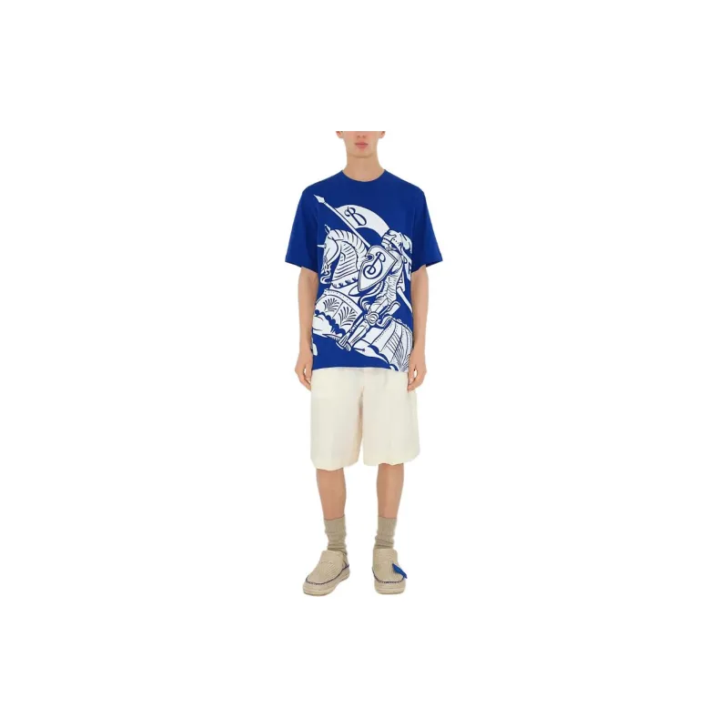 Burberry Equestrian Knight Printed Crewneck T Shirt-2