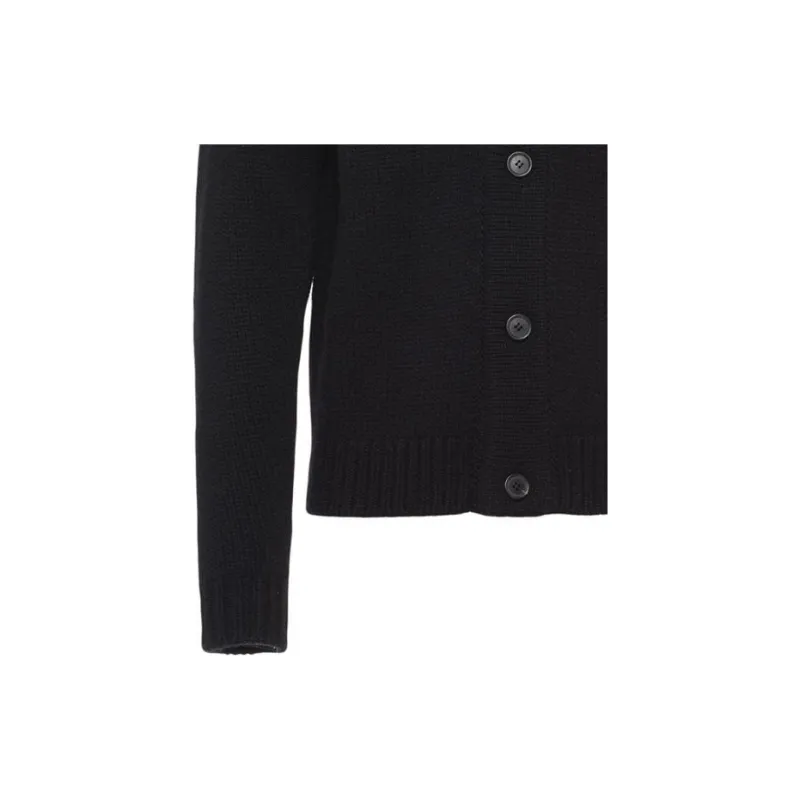 PRADA Logo Patch Knitted Cardigan-4
