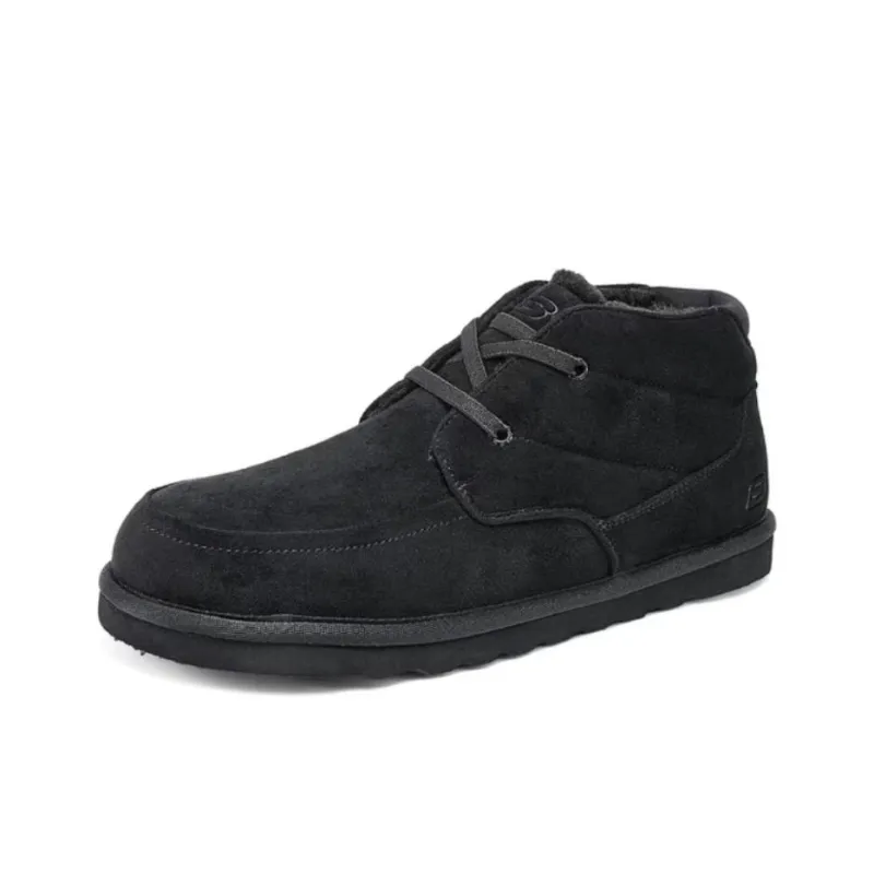 Skechers SKECHERS MENS USA Anti Slip Wear Resistant Mid Top Casual Shoes Men's Black-2