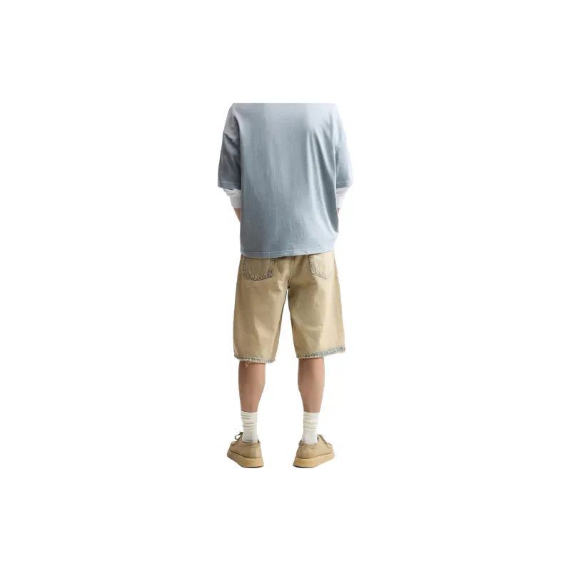ZARA Denim Shorts Men Gold-3