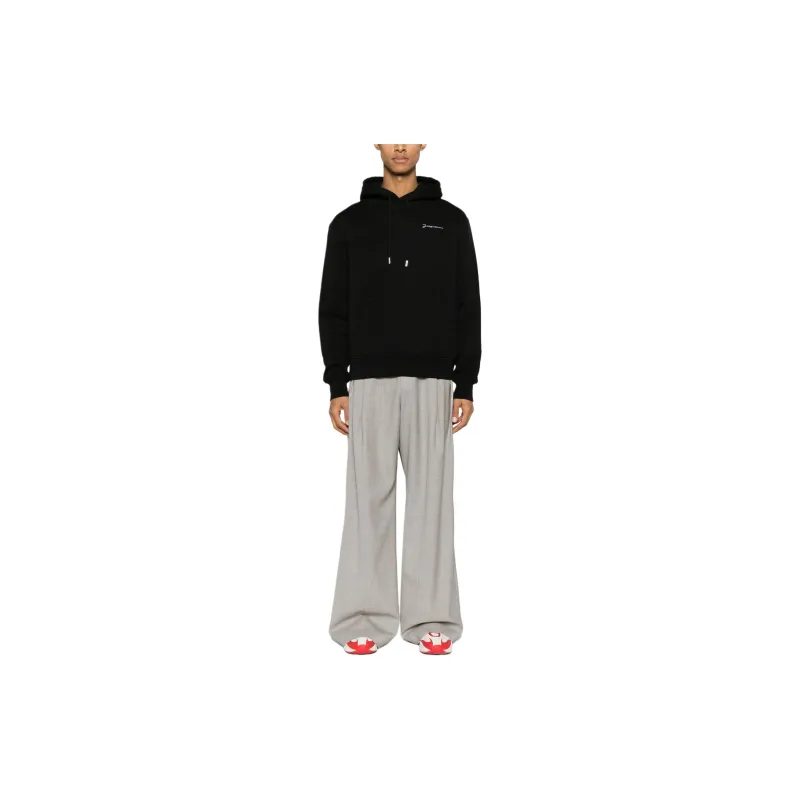 Jacquemus Logo Embroidered Drawstring Hoodie-3