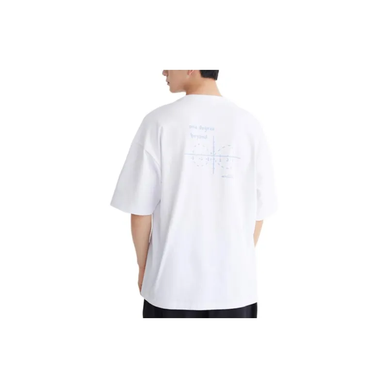 361° Crew Neck Fitted Straight Sleeveless T Shirt Unisex White-3