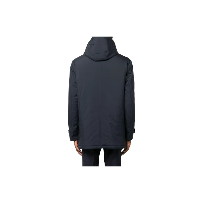Corneliani Spread collar Padded Hooded Jacket-2