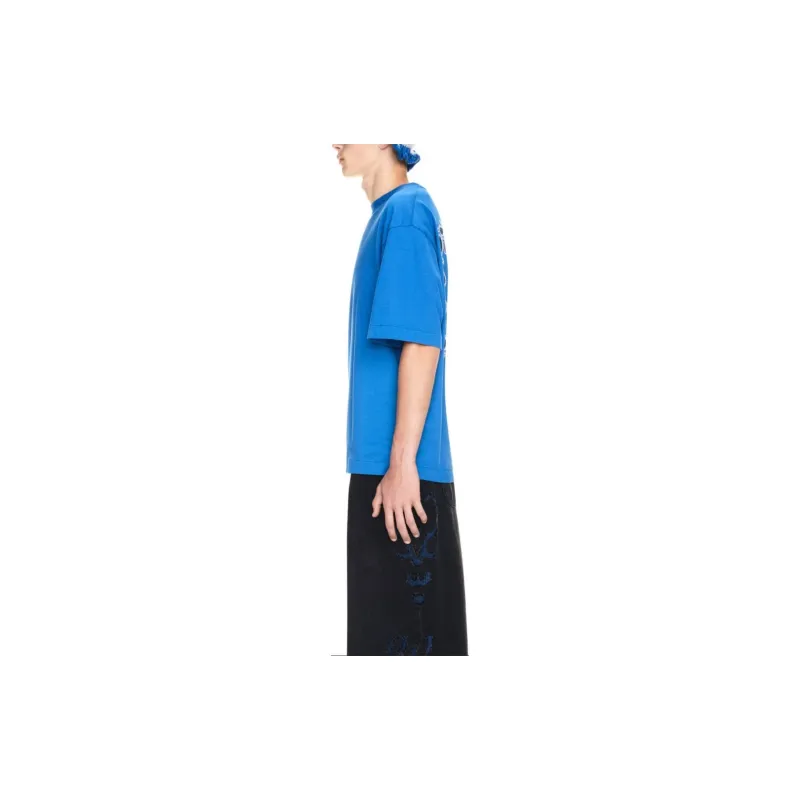 OFF WHITE Arrow Bandana embroidered Cotton T shirt-4