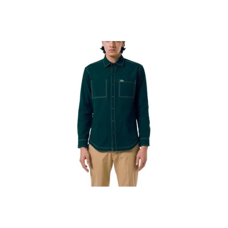 LACOSTE Shirts Men Green-4