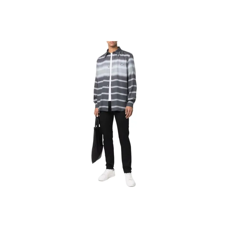 DIESEL Shirts Men Gray-1