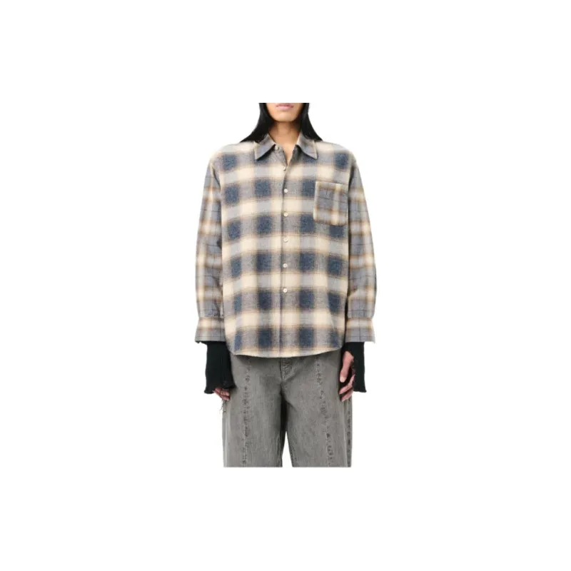 OUR LEGACY Above Check Pattern Buttoned Shirt-2