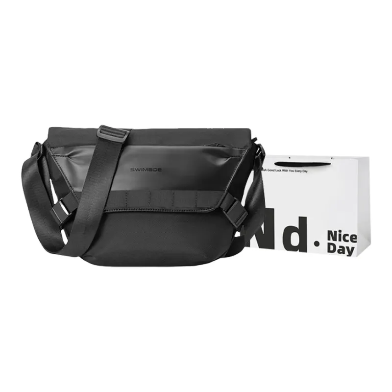 SWIMADE Oxford Messenger Bag, Cycling Bag, Shoulder Bag, Crossbody Bag Regular Men's Black-0