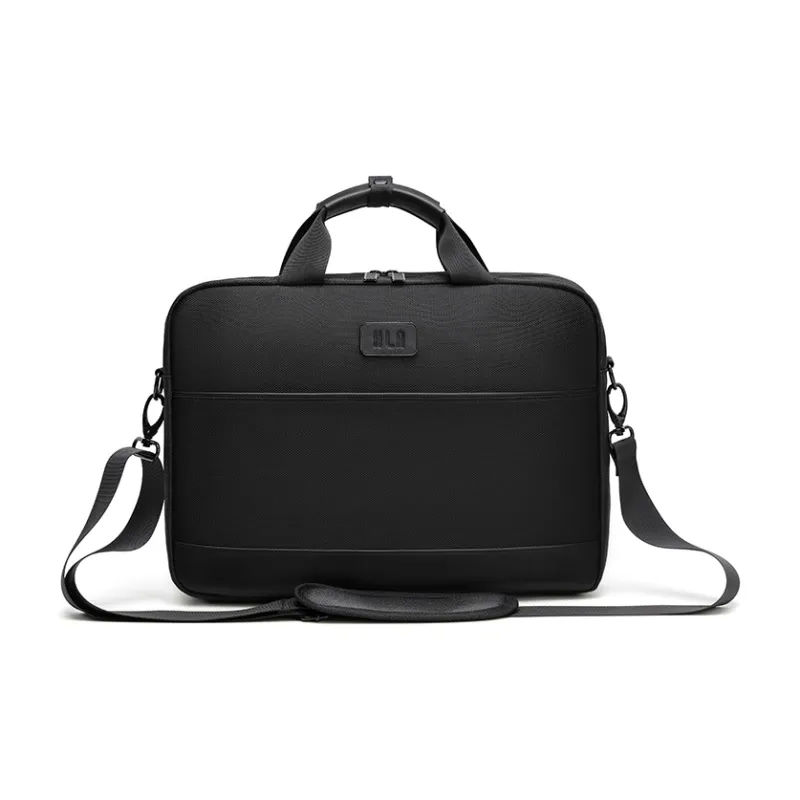 HLA Polyester Handbag Briefcase Shoulder Bag Regular Men's Black-4