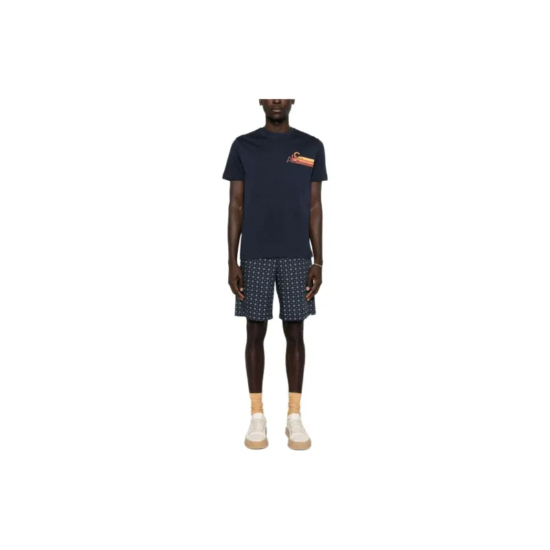A.P.C Vincento Geometric Pattern Drawstring Shorts-1