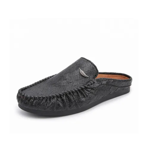 KUPE Rubber Sole Slip Resistant Abrasion Resistant Wrap toe Slippers Men's