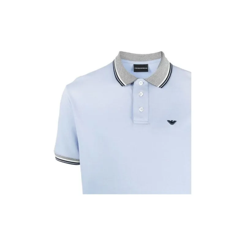 EMPORIO ARMANI SS23 Polo Shirt Men's Sky Blue-5