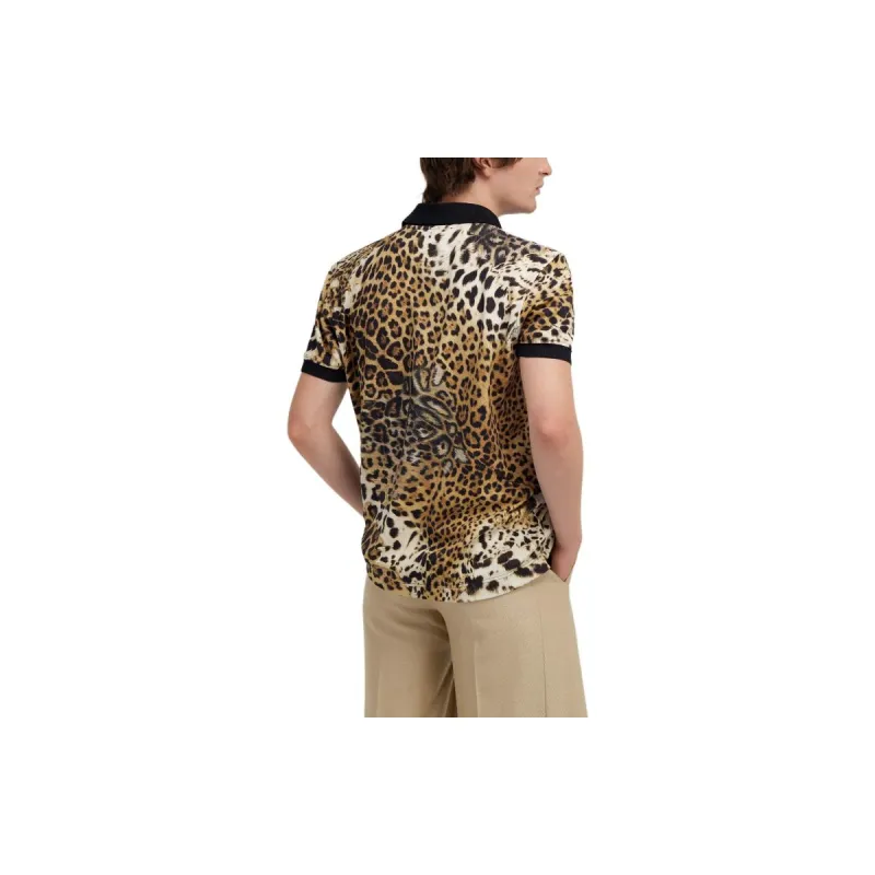 Roberto Cavalli Leopard print Polo Shirt-1