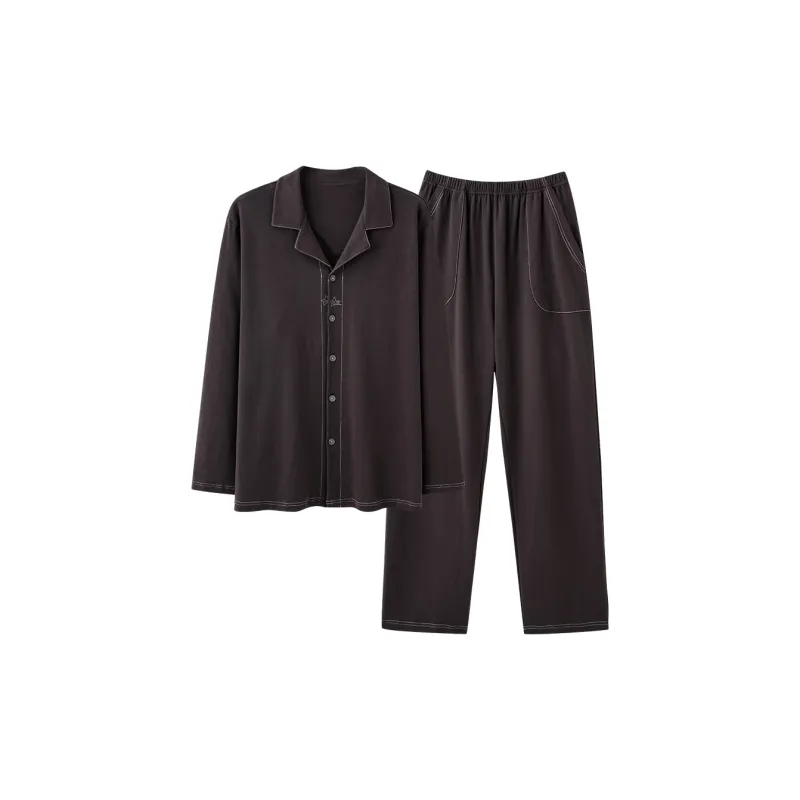 Montagut Pajama Set Autumn And Winter Season Unisex Two Piece Set-0