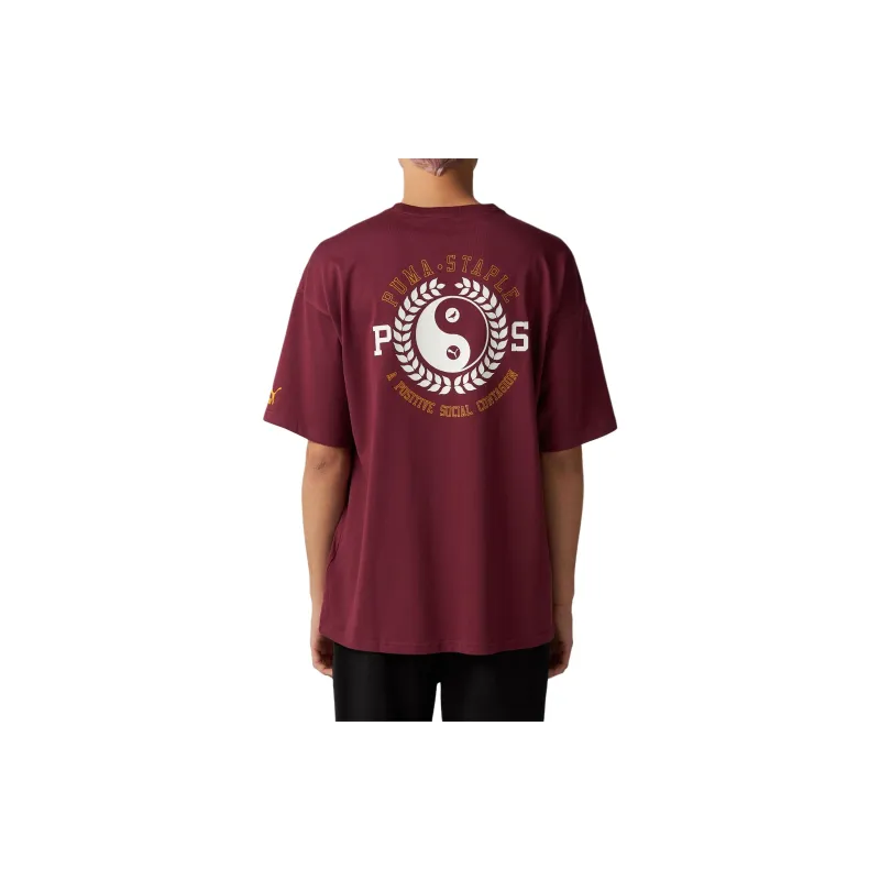 PUMA x Staple T-Shirt Men's Burgundy-4