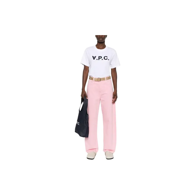 A.P.C Logo Printed Crewneck T Shirt-1