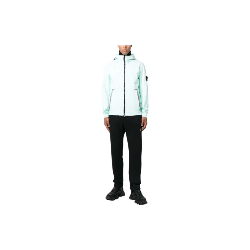 STONE ISLAND LIGHT SOFT SHELL R SERIES SOFT SHELL Jackets Coats Men's Turquoise-1