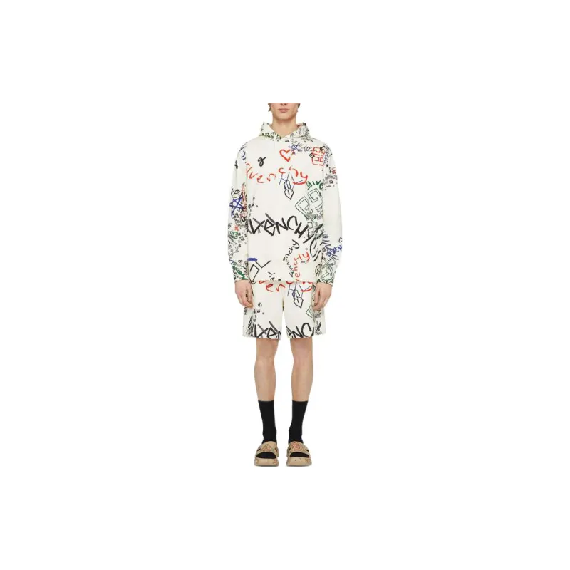 Givenchy All Over Graphic Print Sweatshorts-1