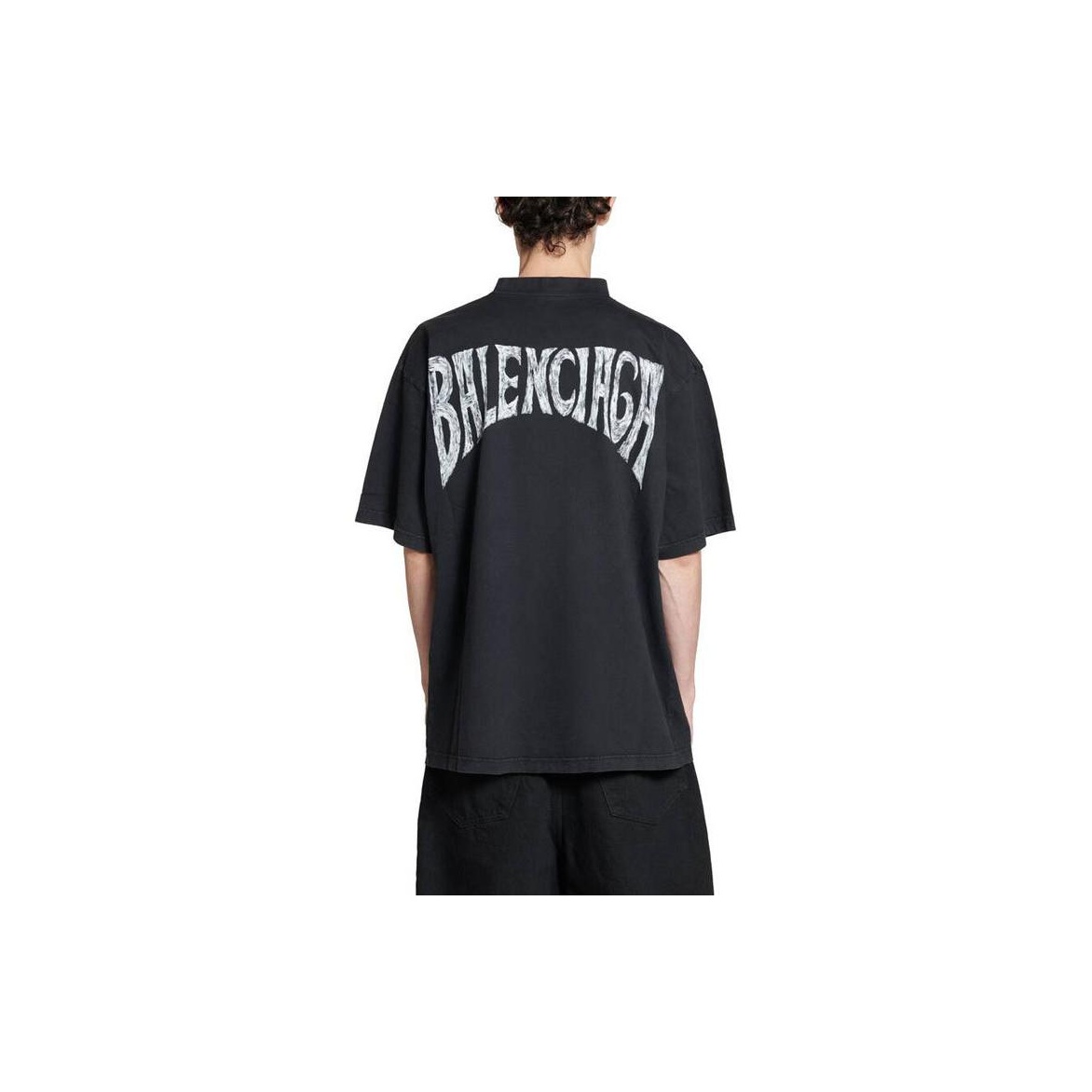 Balenciaga Black Symbolic Logo Printed Oversized T-Shirt XS