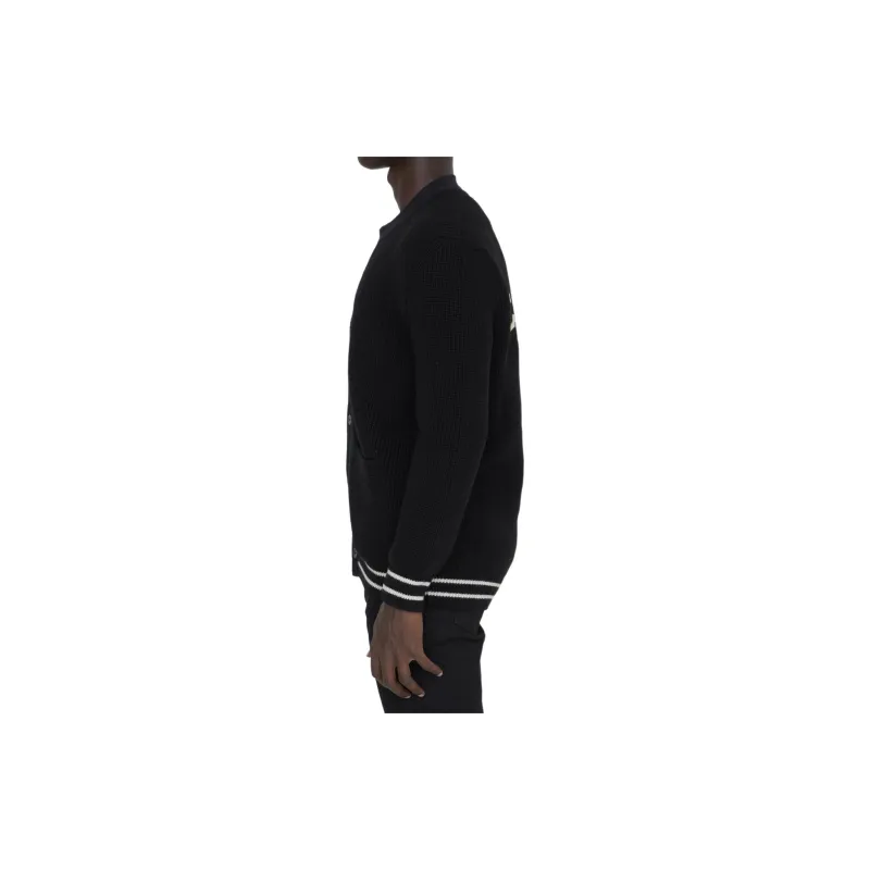 CELINE Long College Cardigan In Wool-3