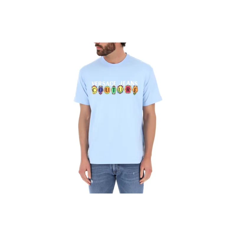 VERSACE JEANS COUTURE SS21 Regular T Shirt Men's Light Blue-3