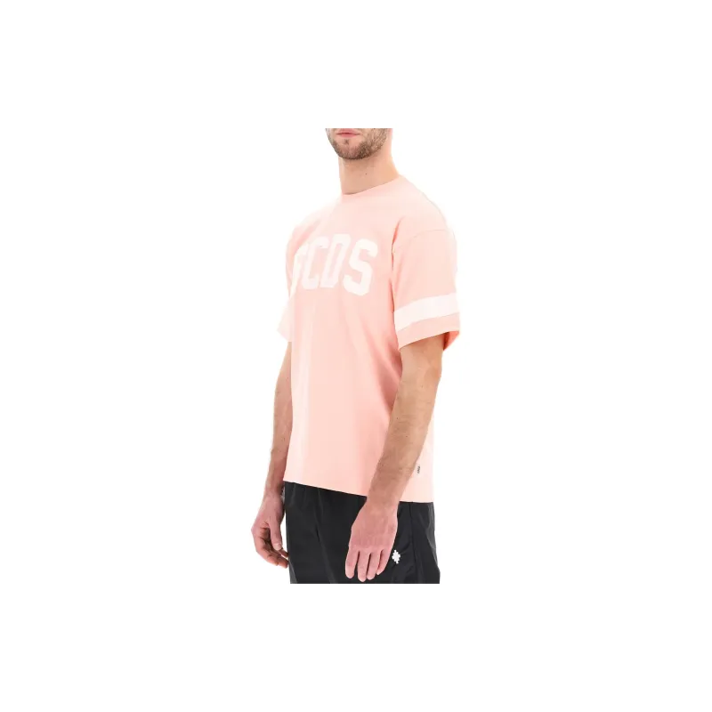 GCDS Logo Embroidered Crewneck T-Shirt-4