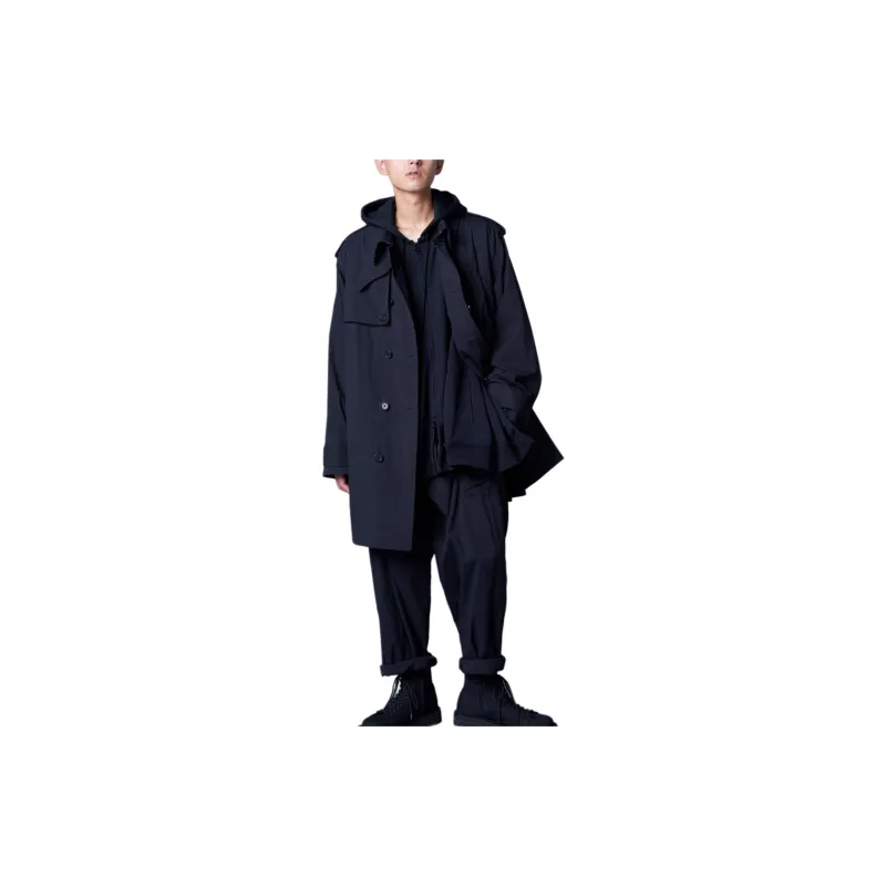 Yohji Yamamoto Ground Y FW24 Trench Coat Unisex Black-6