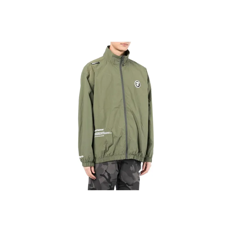 A BATHING APE Logo-patch Zip-up Jacket-14