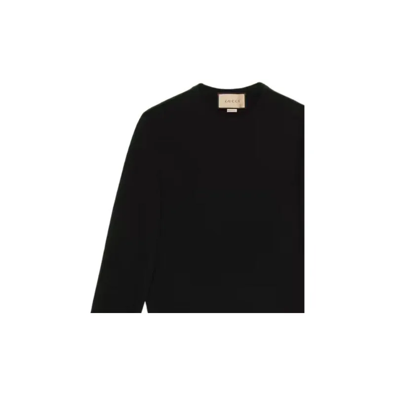 GUCCI FW22 Cashmere Sweater Men's Black-5