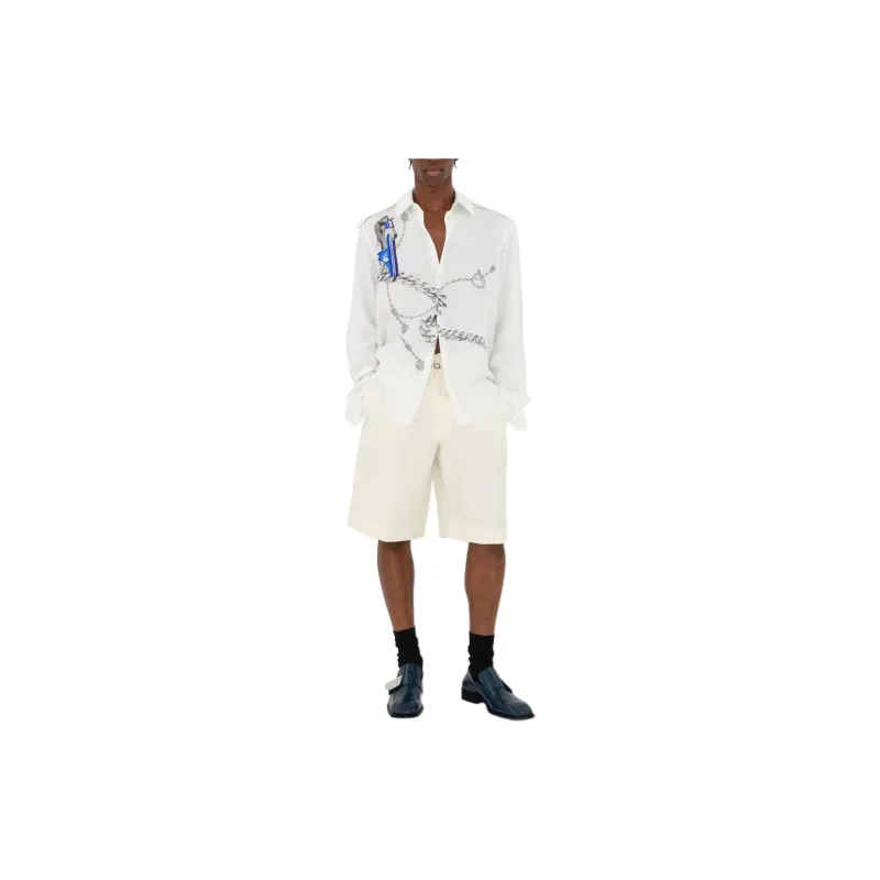 Burberry Casual Shorts Men's Pearl White-3