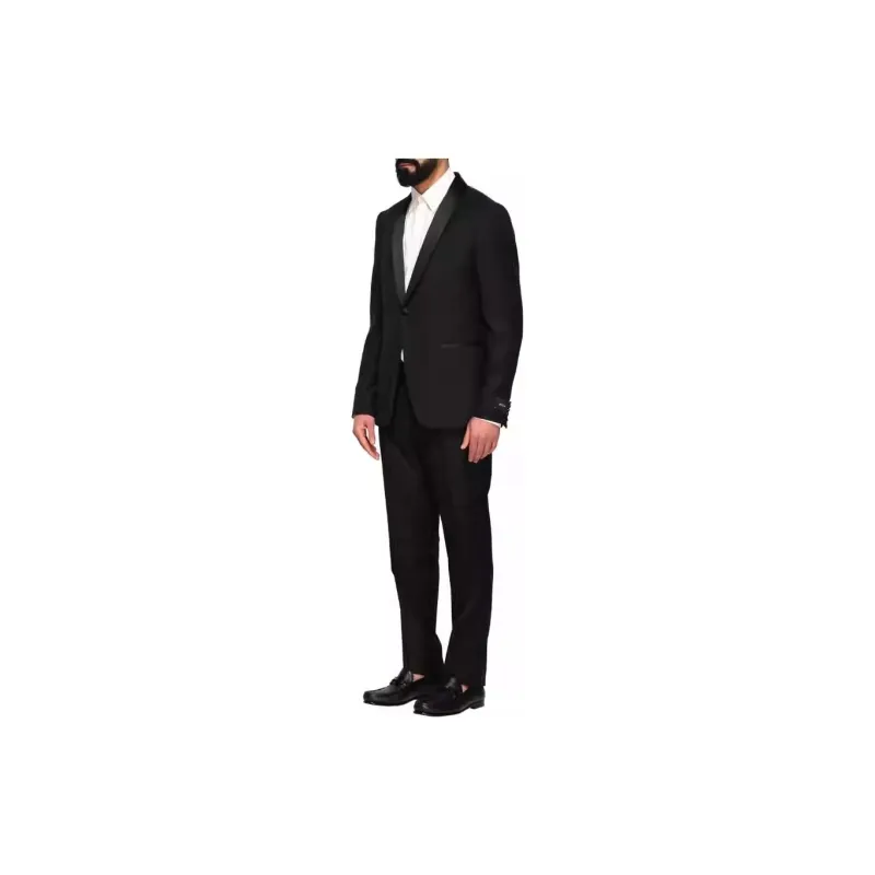 Zzegna Business Suits Men Black-3