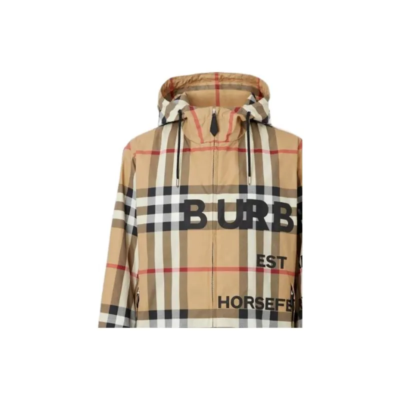 Burberry Horseferry Print Check Nylon Hooded Jacket-4