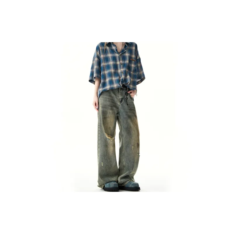 GBXM Jeans Unisex Washed Blue-3