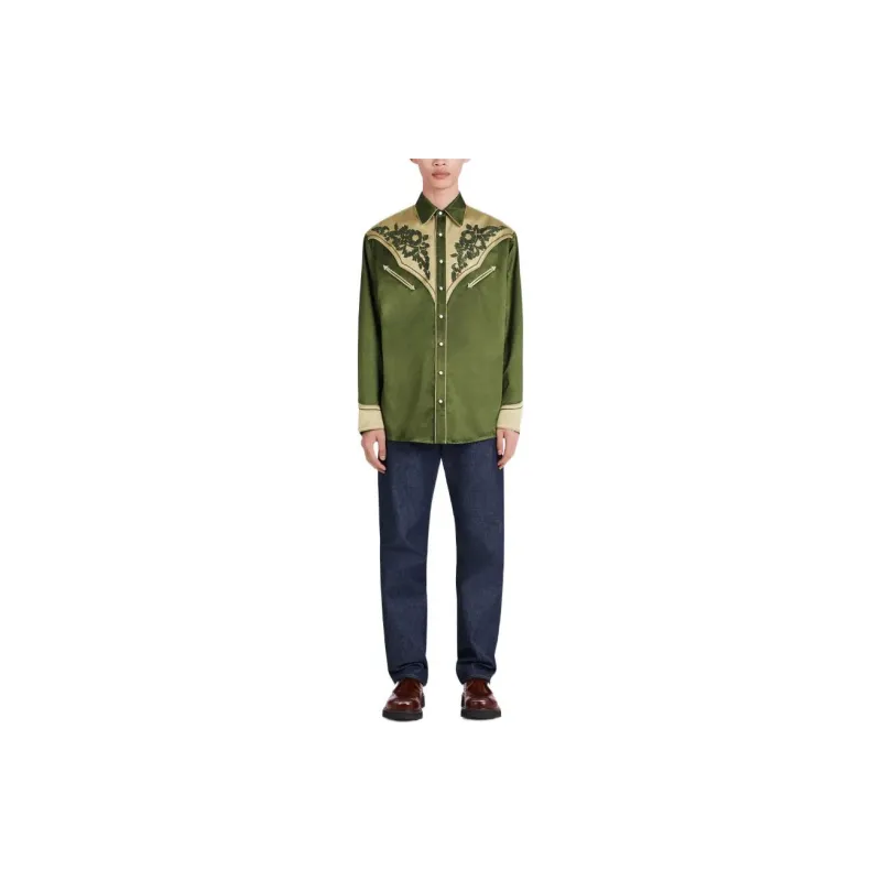 KENZO X Nigo Western Flower Limited Collection Shirt Men's Khaki-2